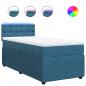 Preview: Boxspringbett mit Matratze Blau 90x190 cm Samt