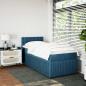 Preview: Boxspringbett mit Matratze Blau 90x190 cm Samt