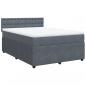 Preview: Boxspringbett mit Matratze Dunkelgrau 160x200 cm Samt