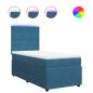 Preview: Boxspringbett mit Matratze Blau 100x200 cm Samt