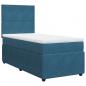 Preview: Boxspringbett mit Matratze Blau 100x200 cm Samt