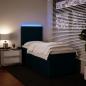 Preview: Boxspringbett mit Matratze Blau 100x200 cm Samt