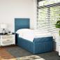 Preview: Boxspringbett mit Matratze Blau 100x200 cm Samt