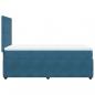 Preview: Boxspringbett mit Matratze Blau 100x200 cm Samt