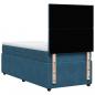 Preview: Boxspringbett mit Matratze Blau 100x200 cm Samt