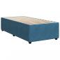 Preview: Boxspringbett mit Matratze Blau 100x200 cm Samt