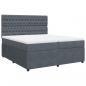 Preview: Boxspringbett mit Matratze Dunkelgrau 200x200 cm Samt