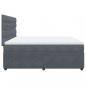 Preview: Boxspringbett mit Matratze Dunkelgrau 200x200 cm Samt