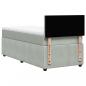 Preview: Boxspringbett mit Matratze Hellgrau 90x190 cm Samt