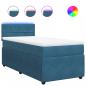 Preview: Boxspringbett mit Matratze Blau 90x190 cm Samt