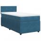 Preview: Boxspringbett mit Matratze Blau 90x190 cm Samt