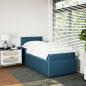 Preview: Boxspringbett mit Matratze Blau 90x190 cm Samt