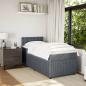 Preview: Boxspringbett mit Matratze Dunkelgrau 90x200 cm Samt