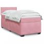 Preview: ARDEBO.de - Boxspringbett mit Matratze Rosa 80x200 cm Samt