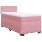 Preview: Boxspringbett mit Matratze Rosa 80x200 cm Samt