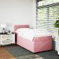 Preview: Boxspringbett mit Matratze Rosa 80x200 cm Samt