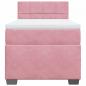 Preview: Boxspringbett mit Matratze Rosa 80x200 cm Samt