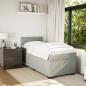 Preview: Boxspringbett mit Matratze Hellgrau 100x200 cm Samt