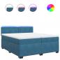 Preview: Boxspringbett mit Matratze Blau 200x200 cm Samt