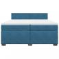 Preview: Boxspringbett mit Matratze Blau 200x200 cm Samt