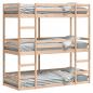 Preview: Dreifach-Etagenbett 80x200 cm Massivholz Kiefer