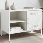 Preview: ARDEBO.de - TV-Schrank Weiß 68x39x50,5 cm Stahl