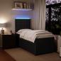 Preview: Boxspringbett mit Matratze Schwarz 100x200 cm Samt