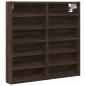 Preview: Vitrinenschrank Braun Eichen-Optik 60x8,5x58 cm Holzwerkstoff