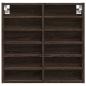 Preview: Vitrinenschrank Braun Eichen-Optik 60x8,5x58 cm Holzwerkstoff