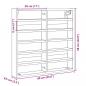 Preview: Vitrinenschrank Braun Eichen-Optik 60x8,5x58 cm Holzwerkstoff