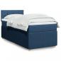 Preview: ARDEBO.de - Boxspringbett mit Matratze Blau 90x190 cm Stoff