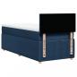 Preview: Boxspringbett mit Matratze Blau 90x190 cm Stoff