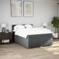 Preview: Boxspringbett mit Matratze Dunkelgrau 160x200 cm Stoff