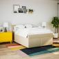 Preview: Boxspringbett mit Matratze Creme 160x200 cm Stoff