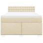 Preview: Boxspringbett mit Matratze Creme 160x200 cm Stoff