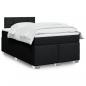 Preview: ARDEBO.de - Boxspringbett mit Matratze Schwarz 120x190 cm Stoff