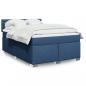 Preview: ARDEBO.de - Boxspringbett mit Matratze Blau 140x200 cm Stoff