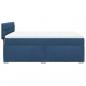 Preview: Boxspringbett mit Matratze Blau 140x200 cm Stoff