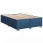 Preview: Boxspringbett mit Matratze Blau 140x200 cm Stoff