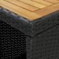 Preview: 5-tlg. Gartenbar-Set mit Kissen Schwarz Poly Rattan