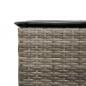 Preview: 5-tlg. Gartenbar-Set mit Kissen Grau Poly Rattan