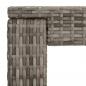 Preview: 7-tlg. Gartenbar-Set mit Kissen Grau Poly Rattan