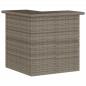 Preview: 3-tlg. Gartenbar-Set mit Kissen Grau Poly Rattan