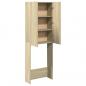 Preview: Waschmaschinenschrank Sonoma-Eiche 64x25,5x190 cm