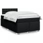 Preview: ARDEBO.de - Boxspringbett mit Matratze Schwarz 120x190 cm Stoff