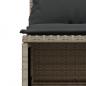 Preview: 5-tlg. Garten-Sofagarnitur mit Kissen Hellgrau Poly Rattan