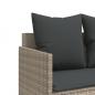 Preview: 5-tlg. Garten-Sofagarnitur mit Kissen Hellgrau Poly Rattan