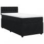 Preview: Boxspringbett mit Matratze Schwarz 100x200 cm Samt