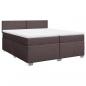 Preview: Boxspringbett mit Matratze Dunkelbraun 200x200 cm Stoff