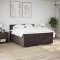 Preview: Boxspringbett mit Matratze Dunkelbraun 200x200 cm Stoff